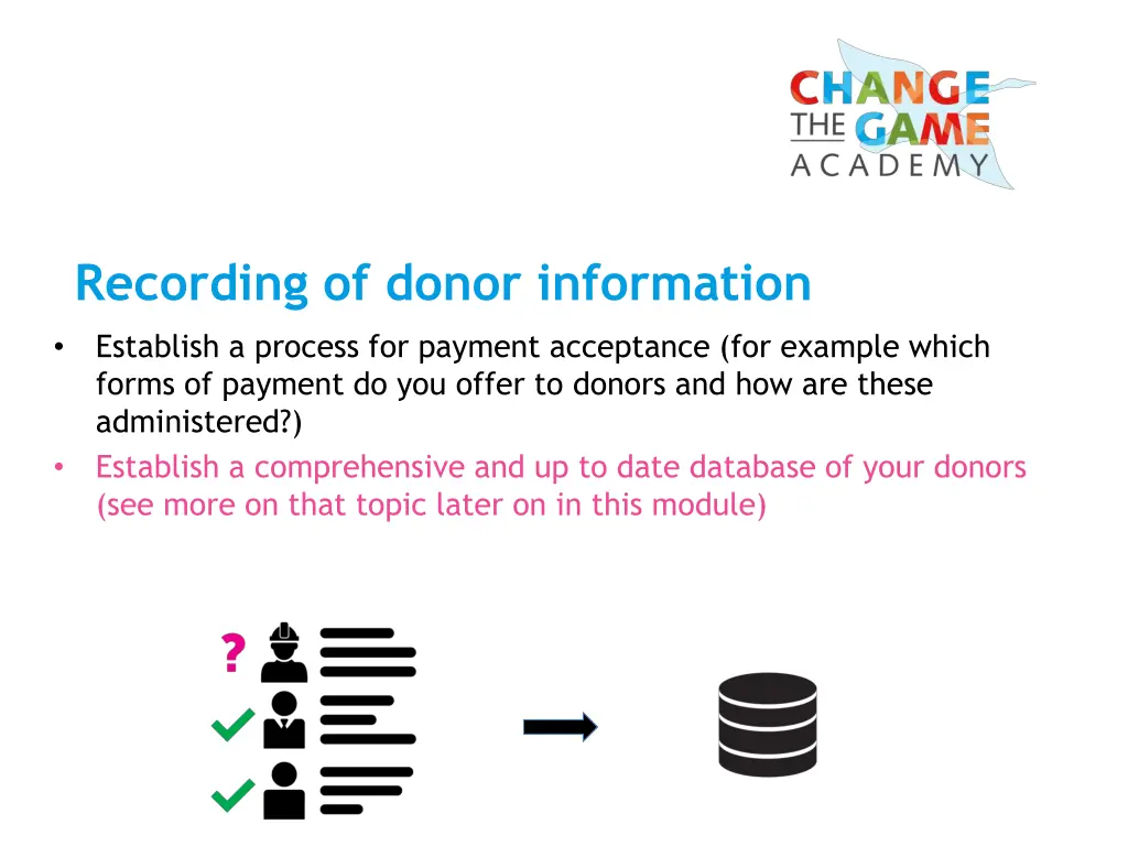 recording of donor information 2