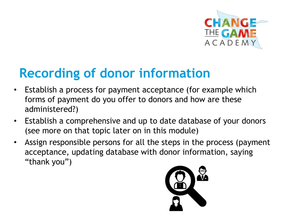 recording of donor information 4