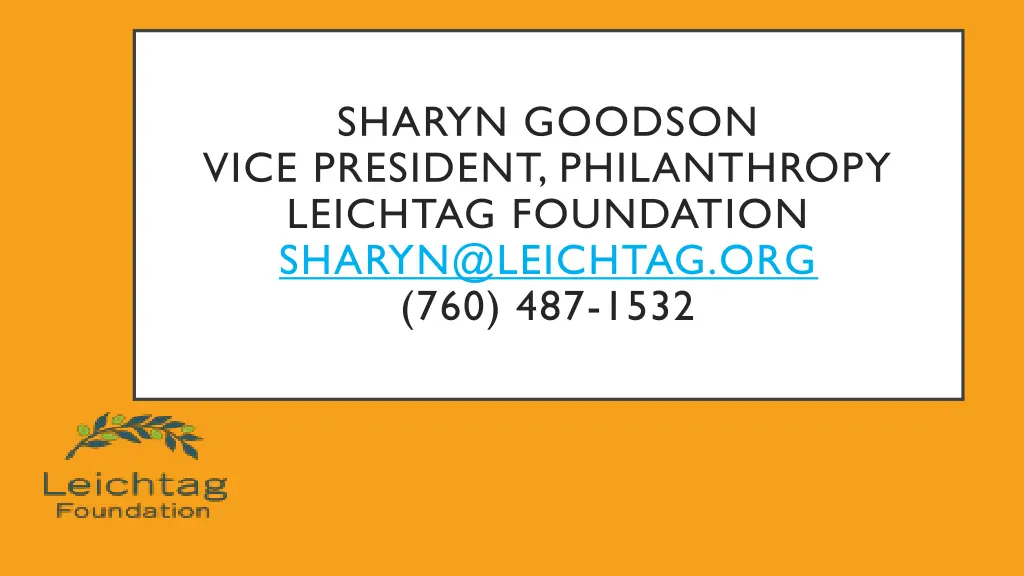 sharyn goodson vice president philanthropy