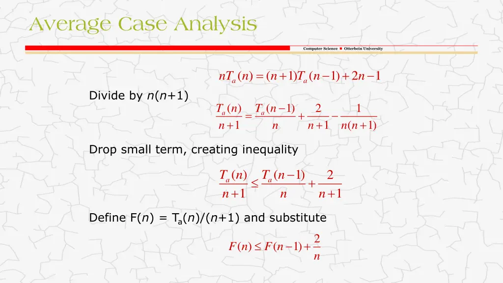 average case analysis 3