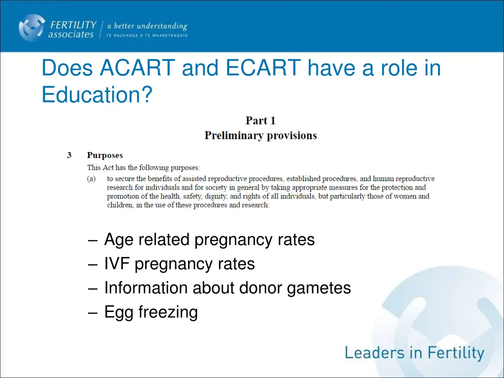 does acart and ecart have a role in education