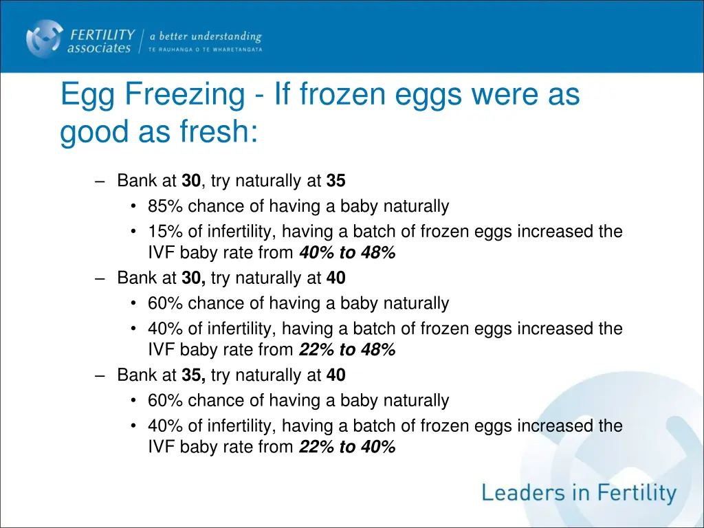 egg freezing if frozen eggs were as good as fresh