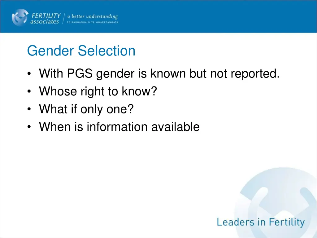 gender selection