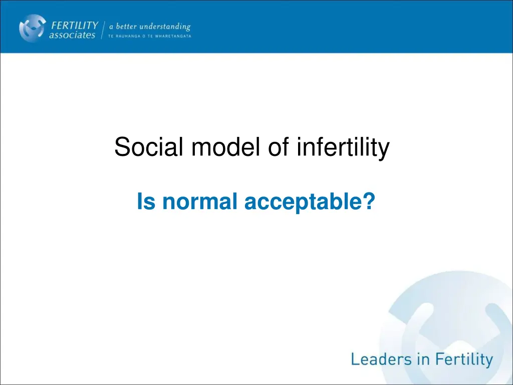 social model of infertility 1