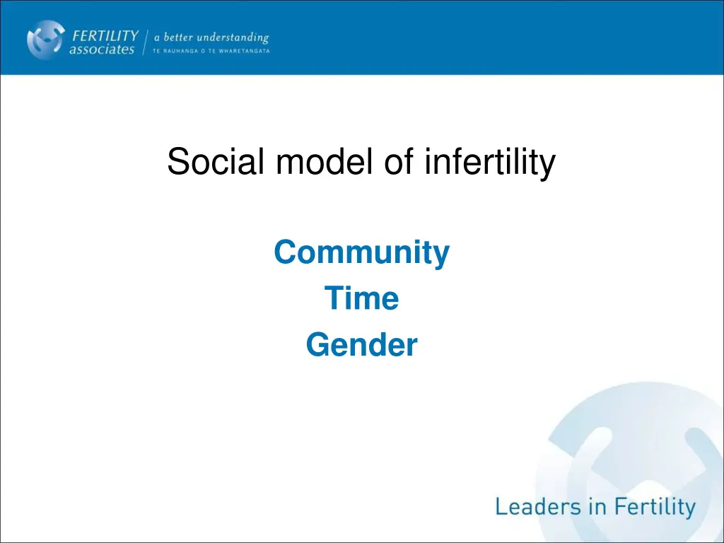 social model of infertility