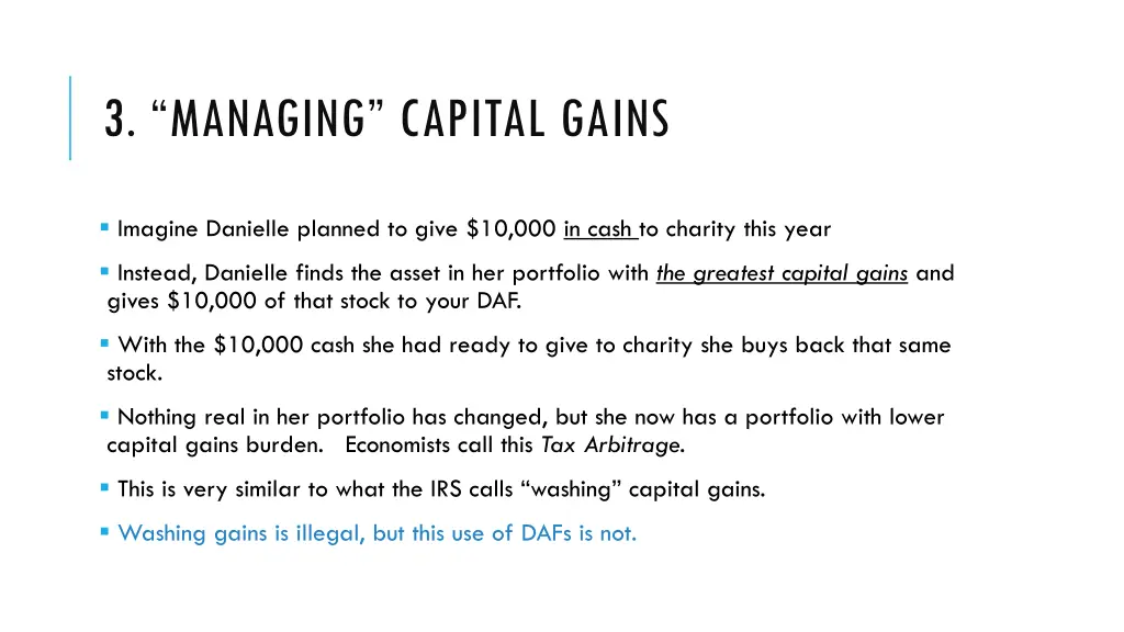 3 managing capital gains