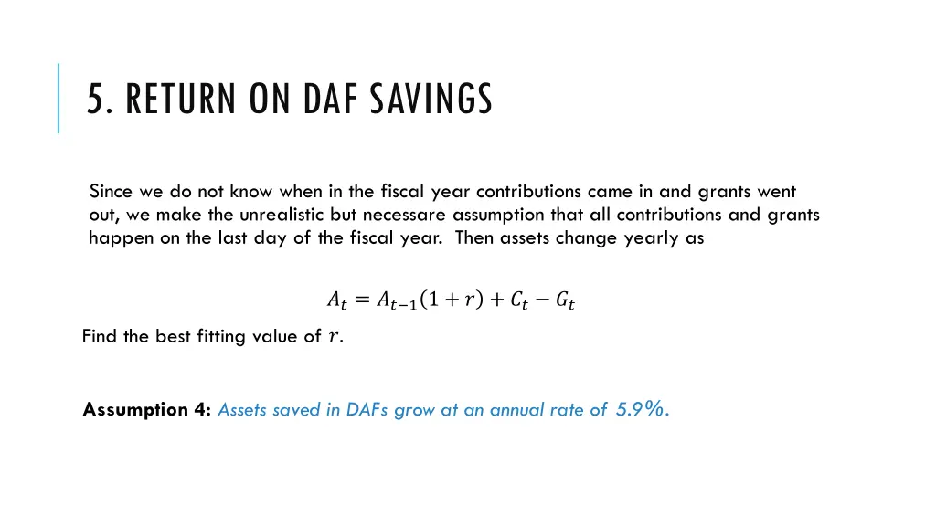 5 return on daf savings