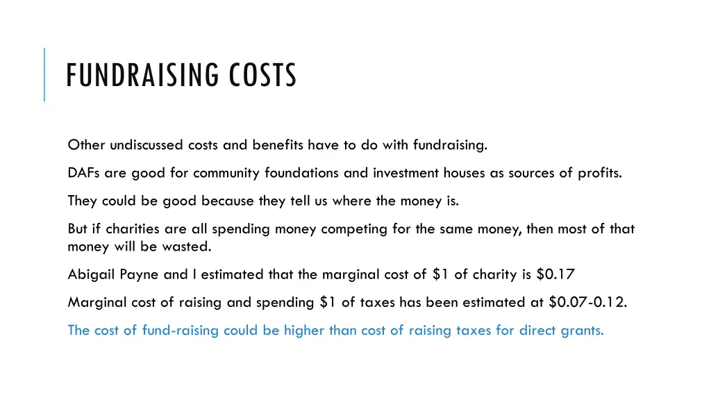 fundraising costs