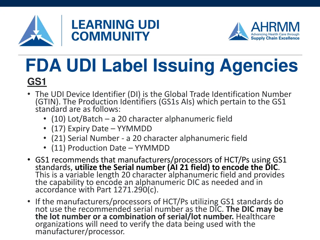 fda udi label issuing agencies gs1 the udi device