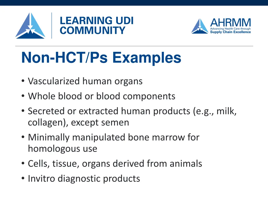 non hct ps examples