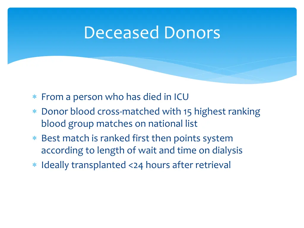 deceased donors