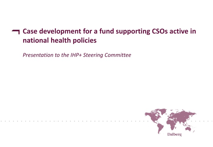 case development for a fund supporting csos