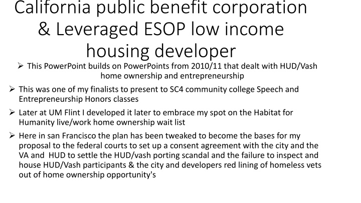 california public benefit corporation leveraged