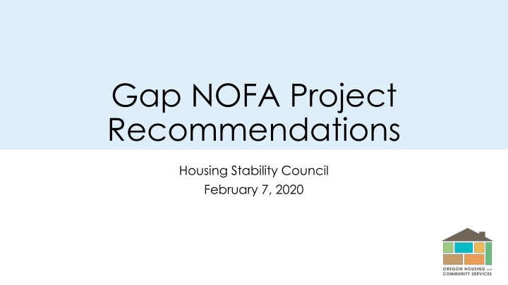 gap nofa project recommendations