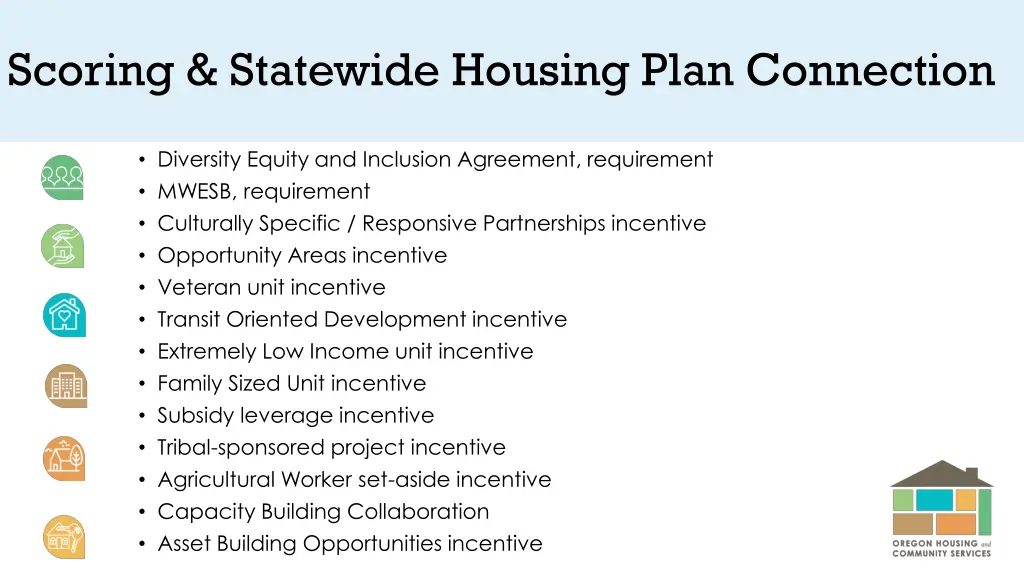 scoring statewide housing plan connection