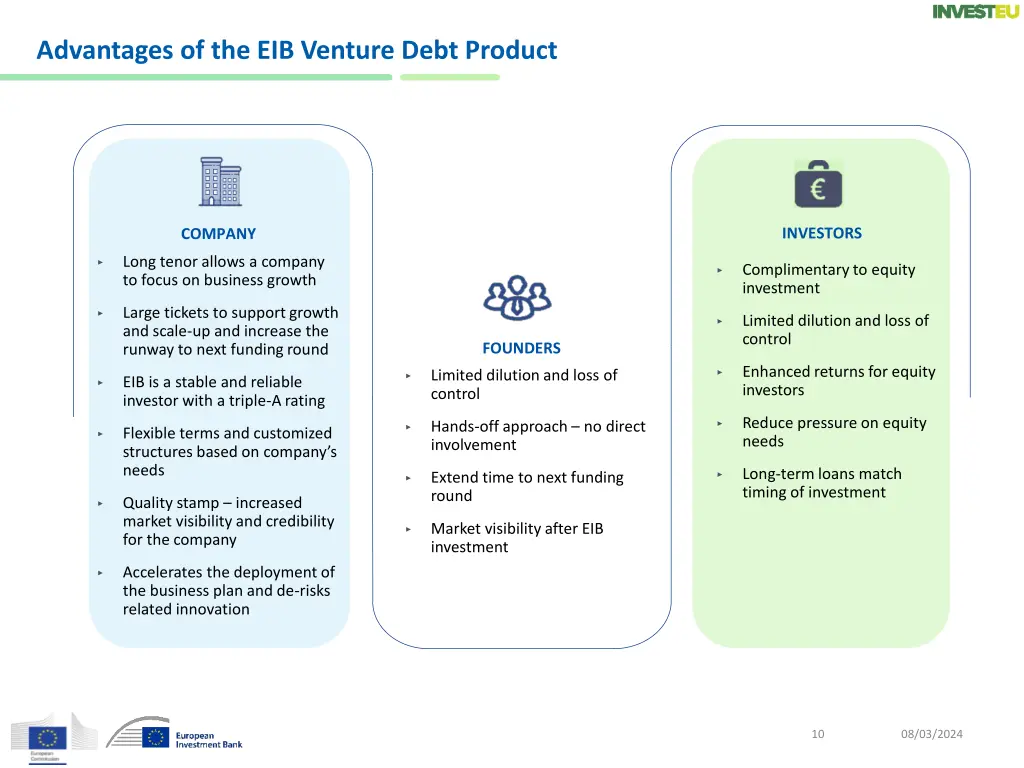 advantages of the eib venture debt product