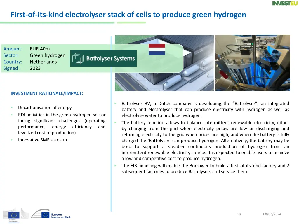 first of its kind electrolyser stack of cells