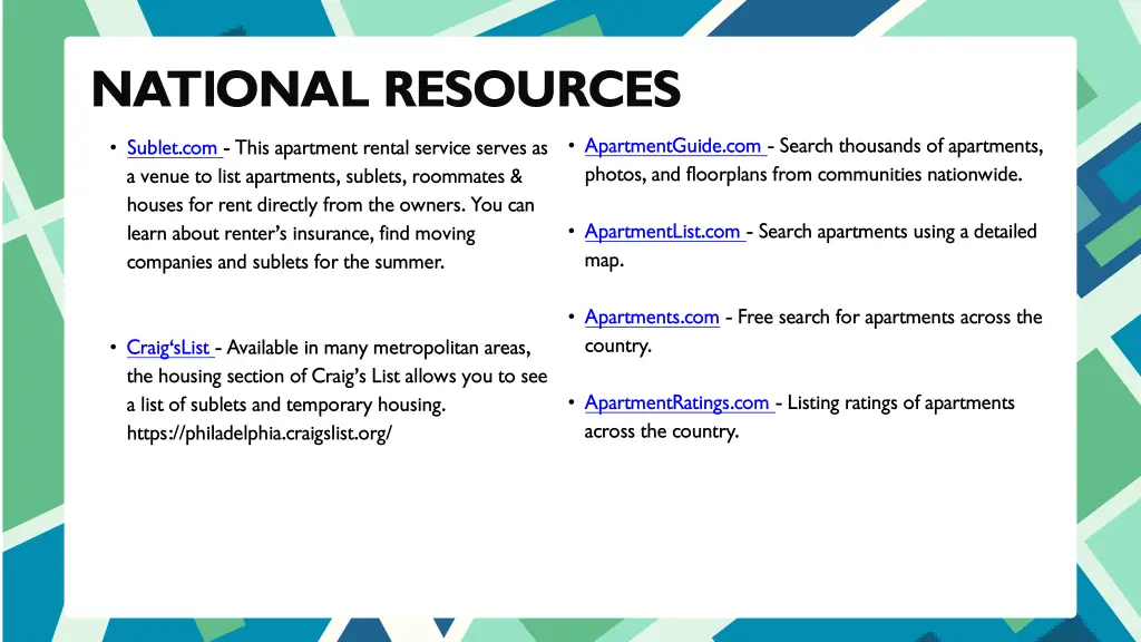 national resources