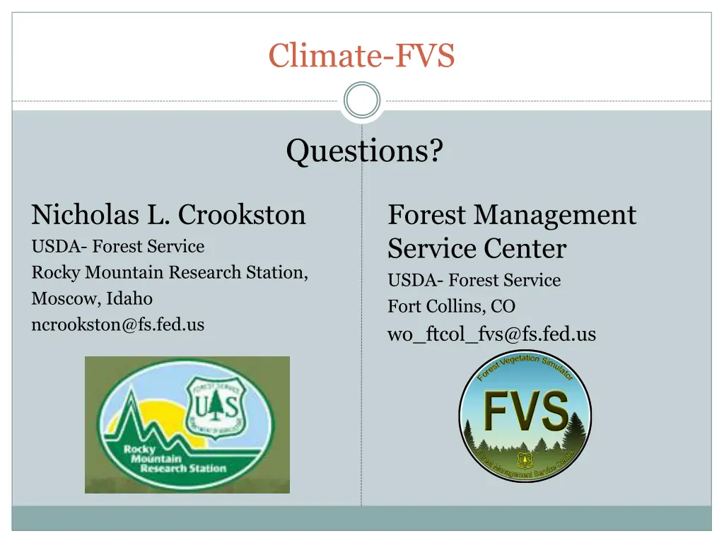 climate fvs