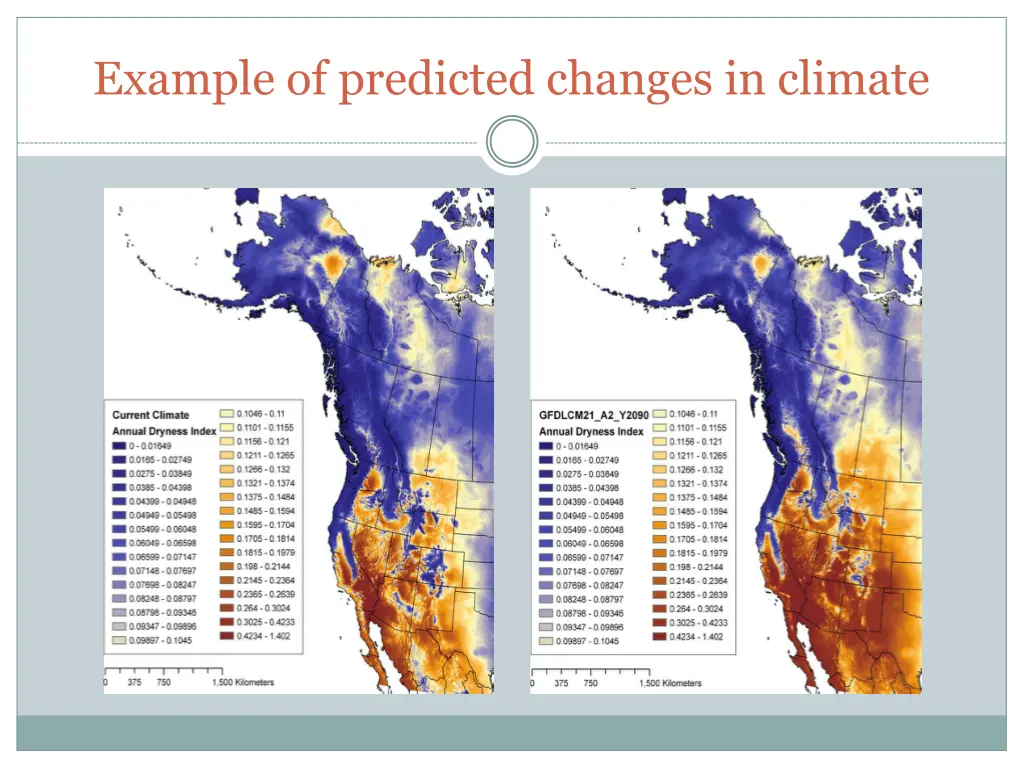 example of predicted changes in climate