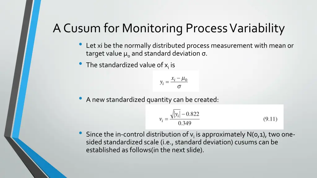 a cusum for monitoring process variability