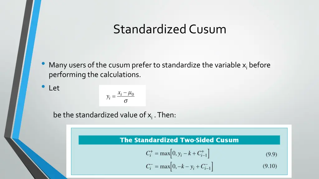 standardized cusum