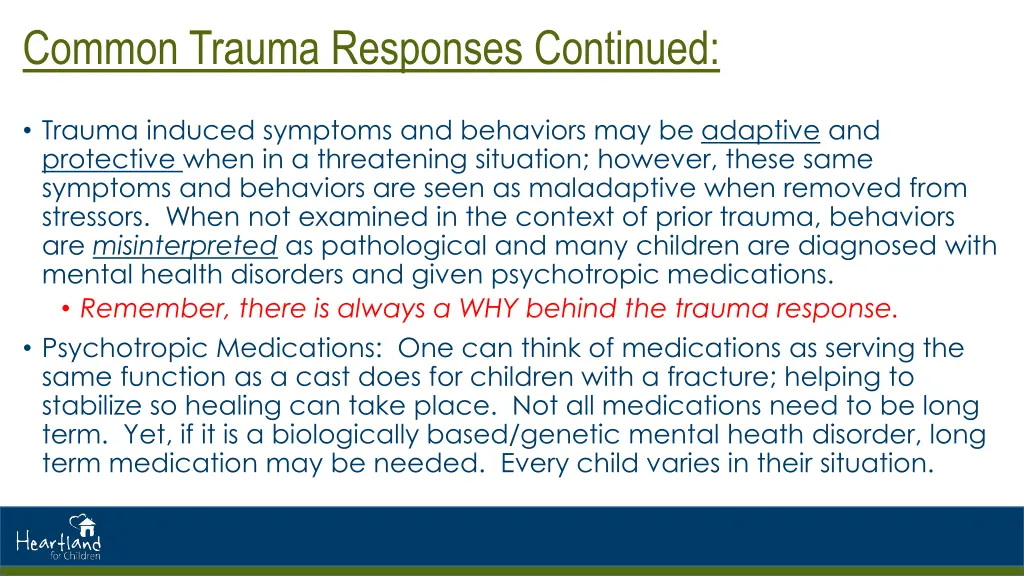 common trauma responses continued