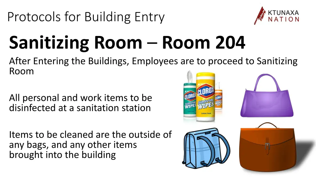 protocols for building entry sanitizing room room