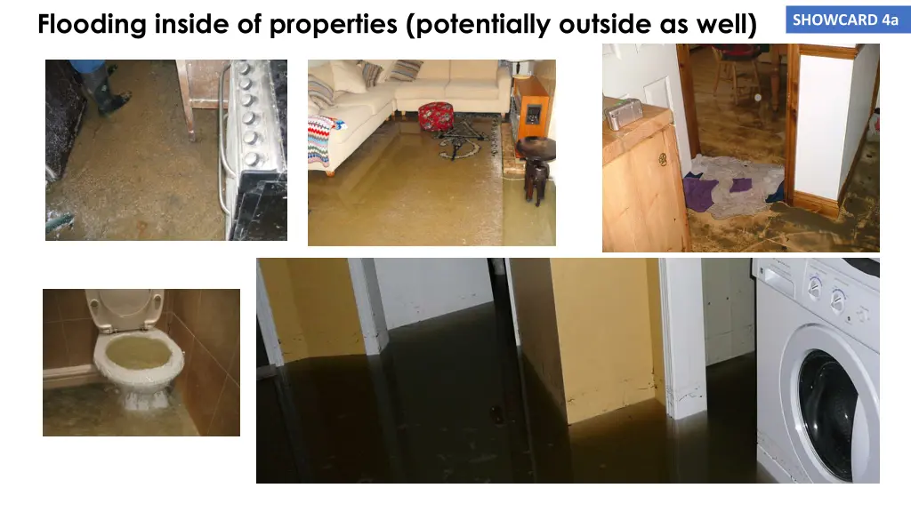 flooding inside of properties potentially outside