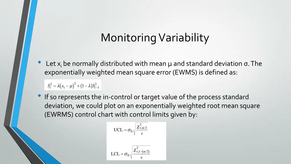 monitoring variability