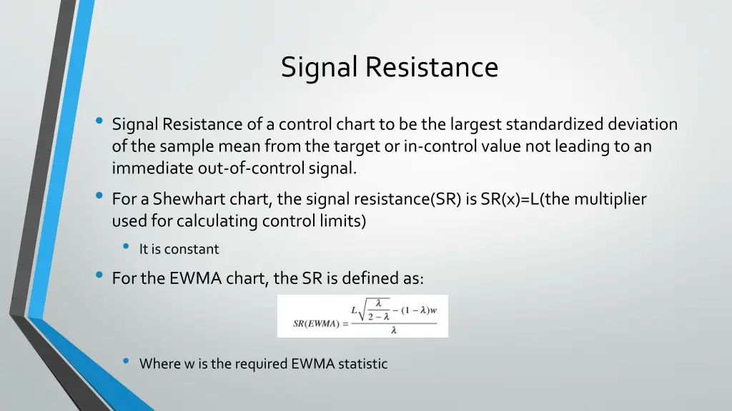 signal resistance