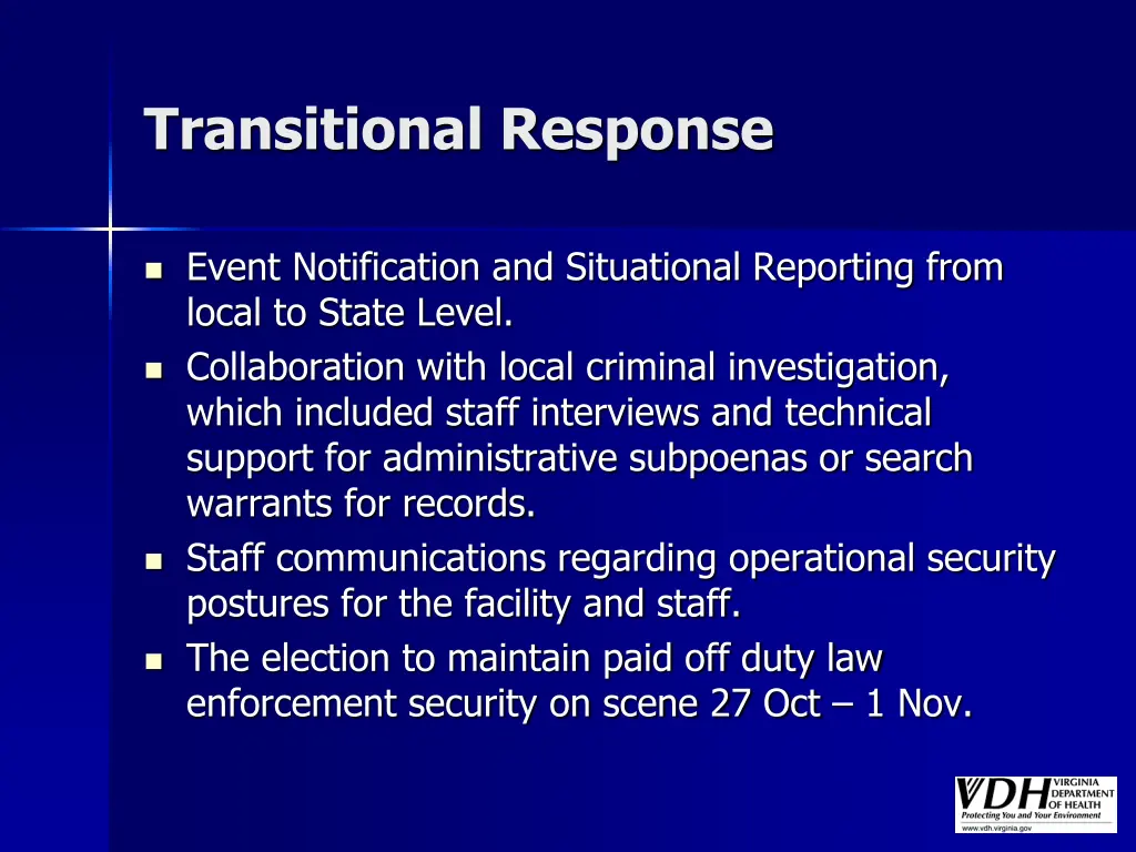 transitional response