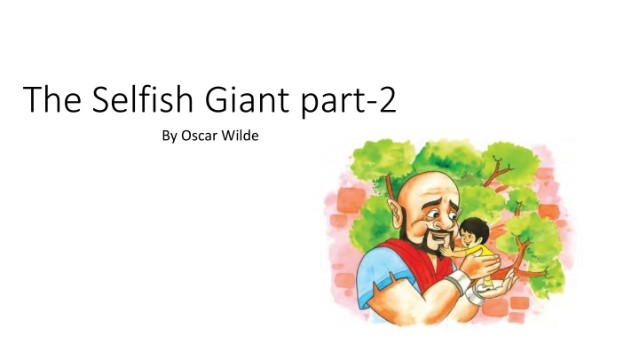 the selfish giant part 2 by oscar wilde