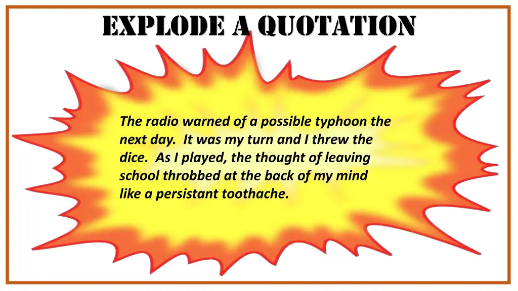 explode a quotation 1
