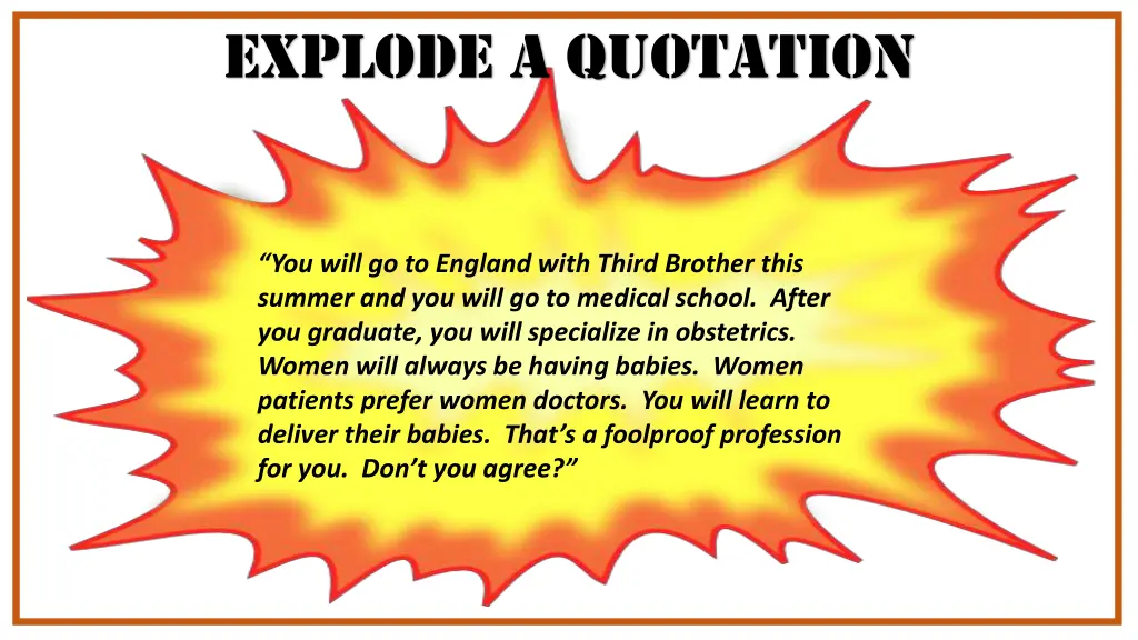 explode a quotation 12