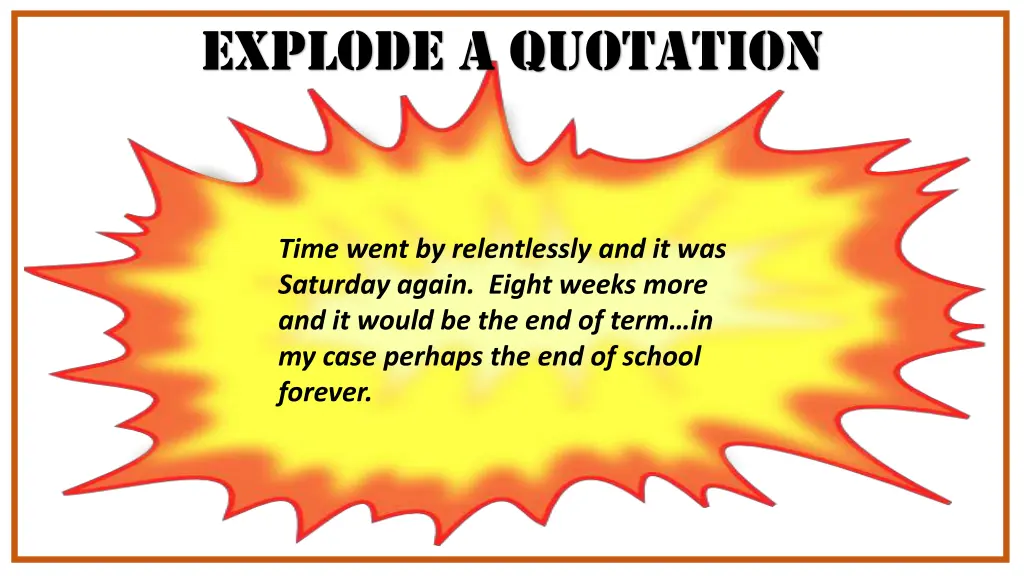 explode a quotation