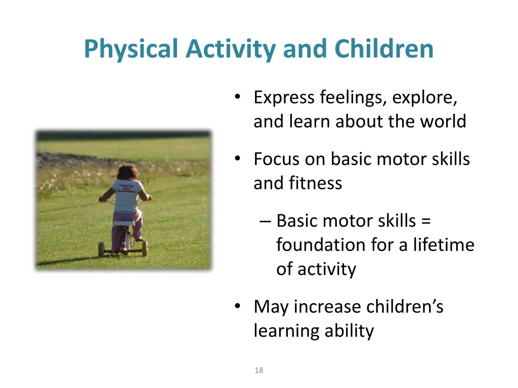 physical activity and children