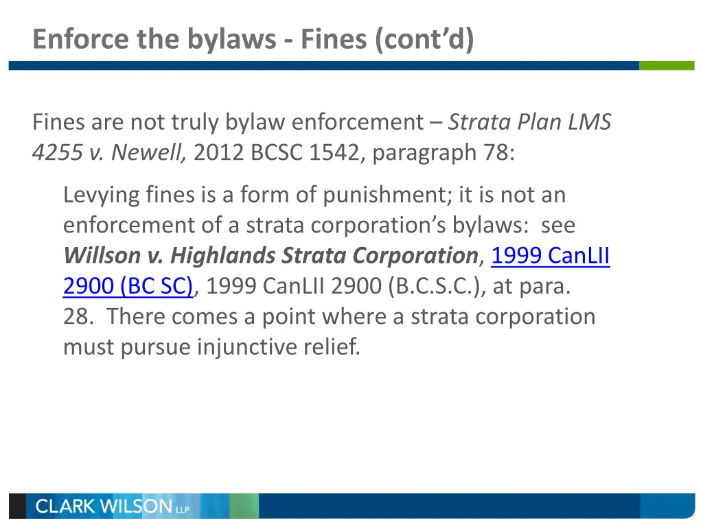 enforce the bylaws fines cont d 4