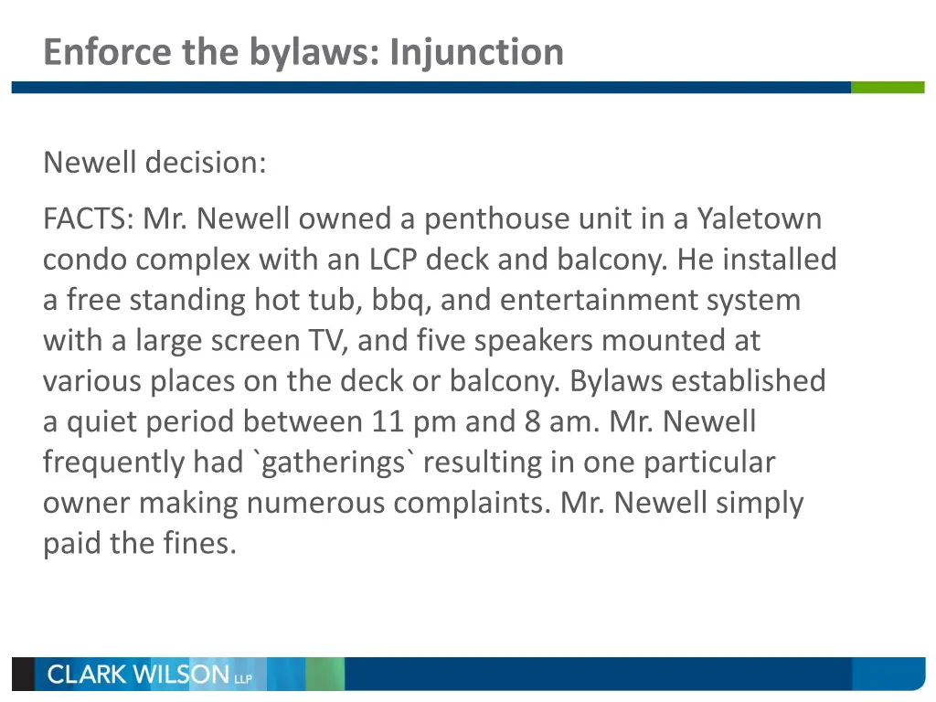 enforce the bylaws injunction