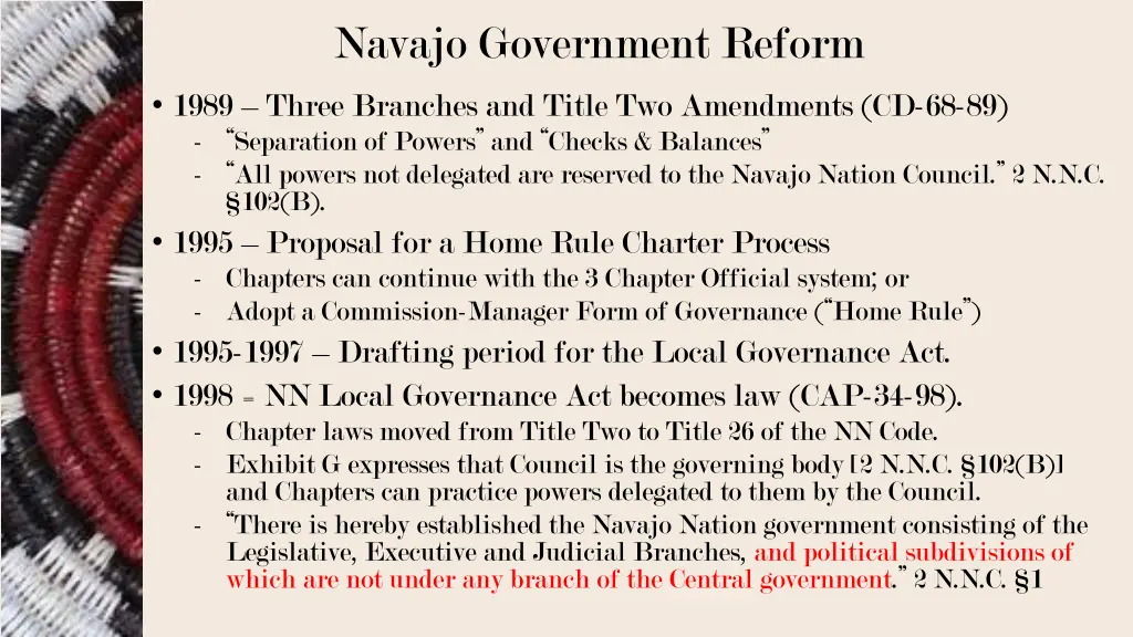 navajo government reform