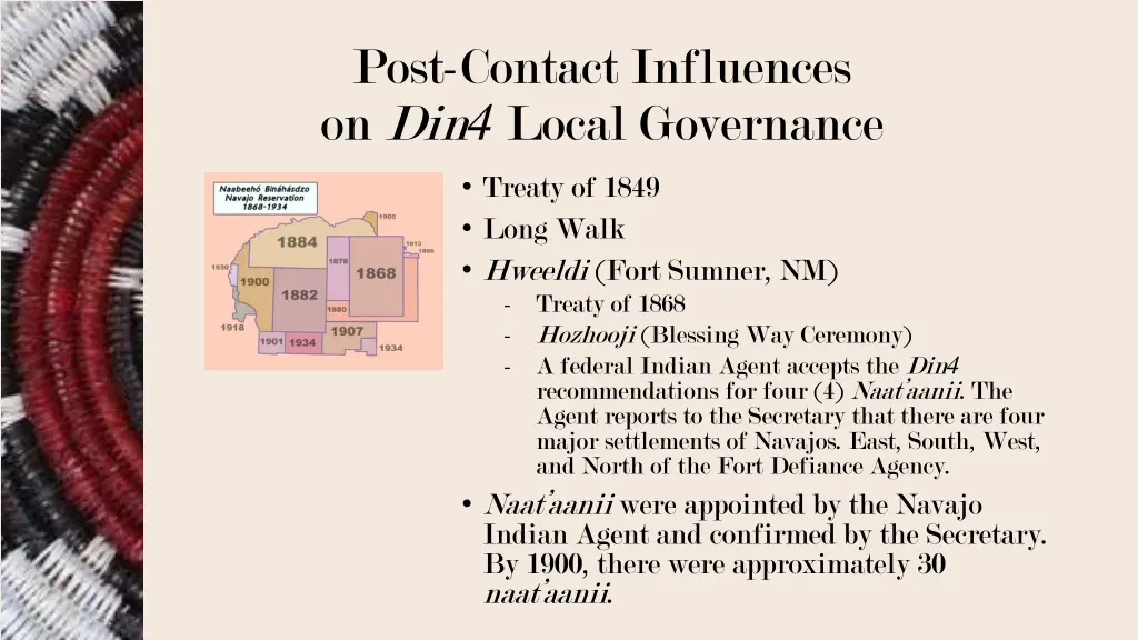 post contact influences on din 4 local governance