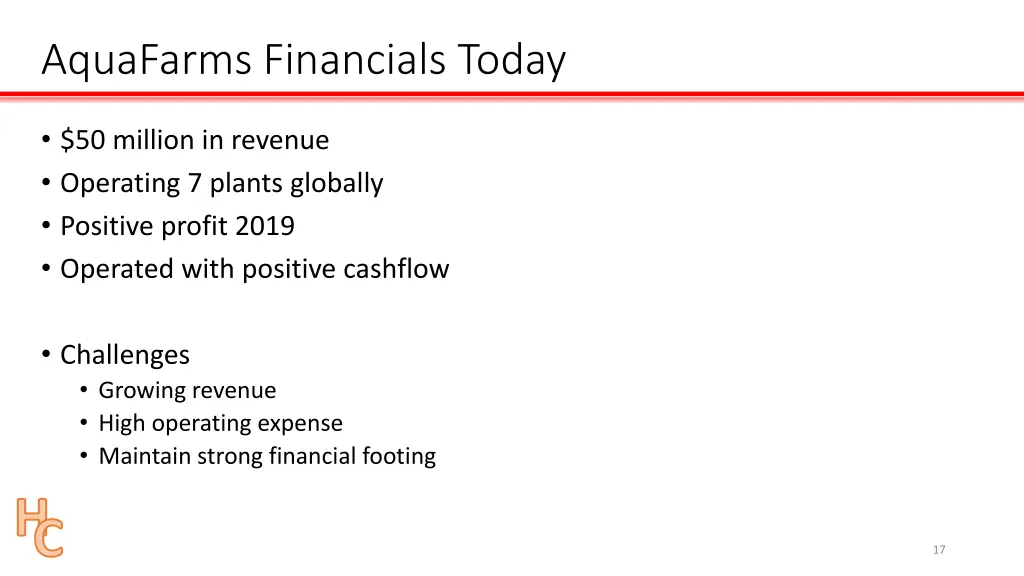 aquafarms financials today