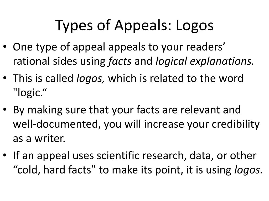 types of appeals logos one type of appeal appeals