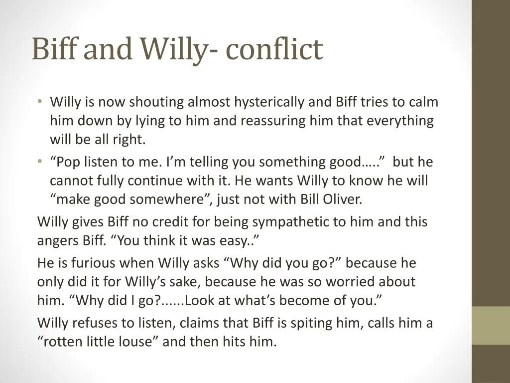 biff and willy conflict