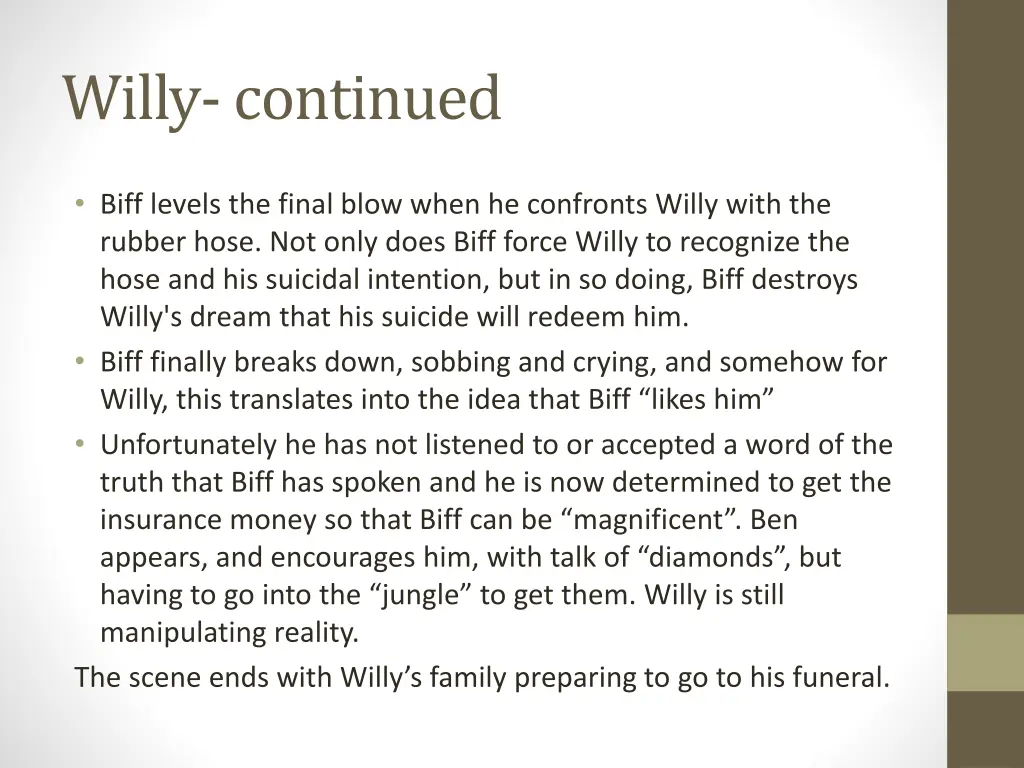 willy continued