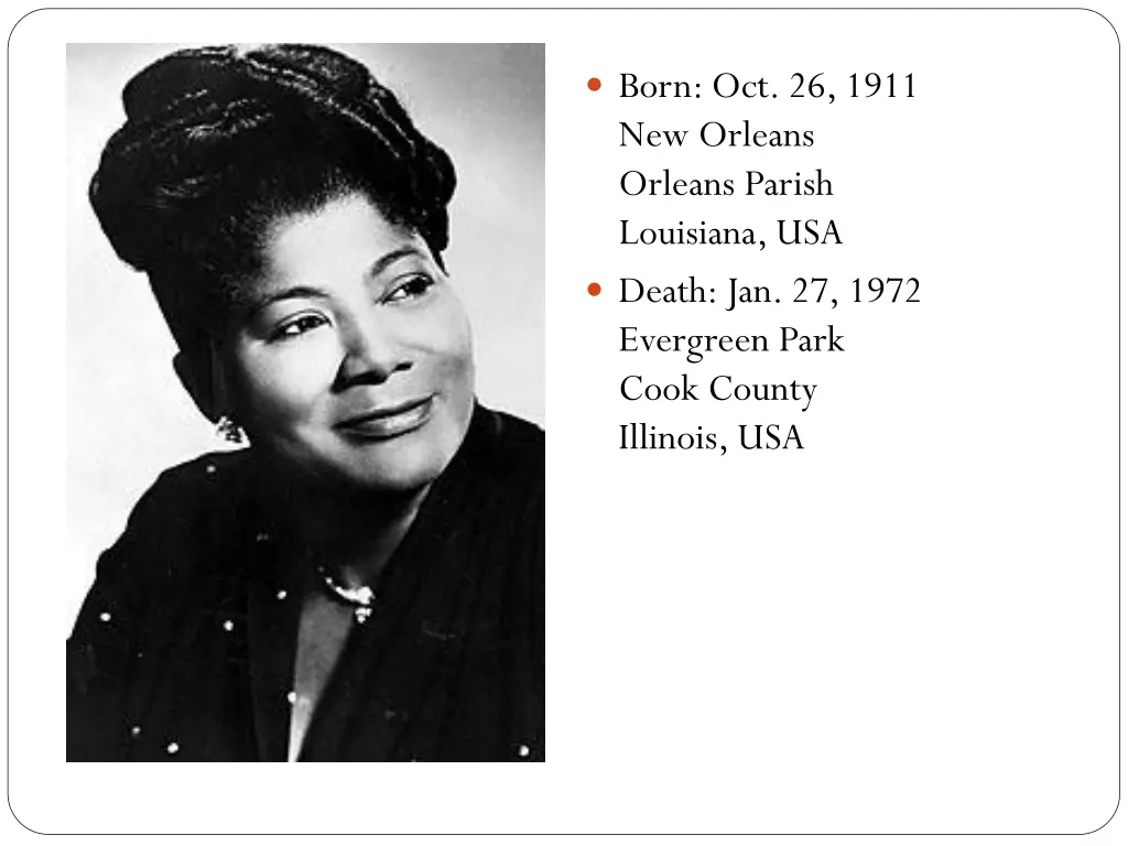 born oct 26 1911 new orleans orleans parish