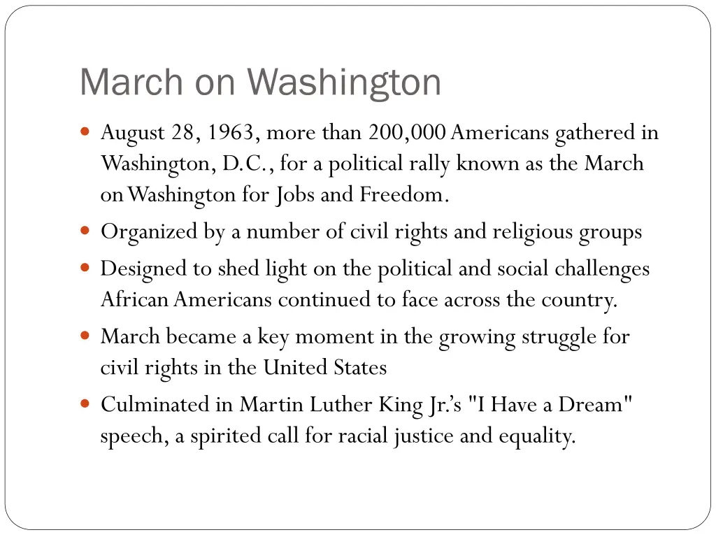 march on washington