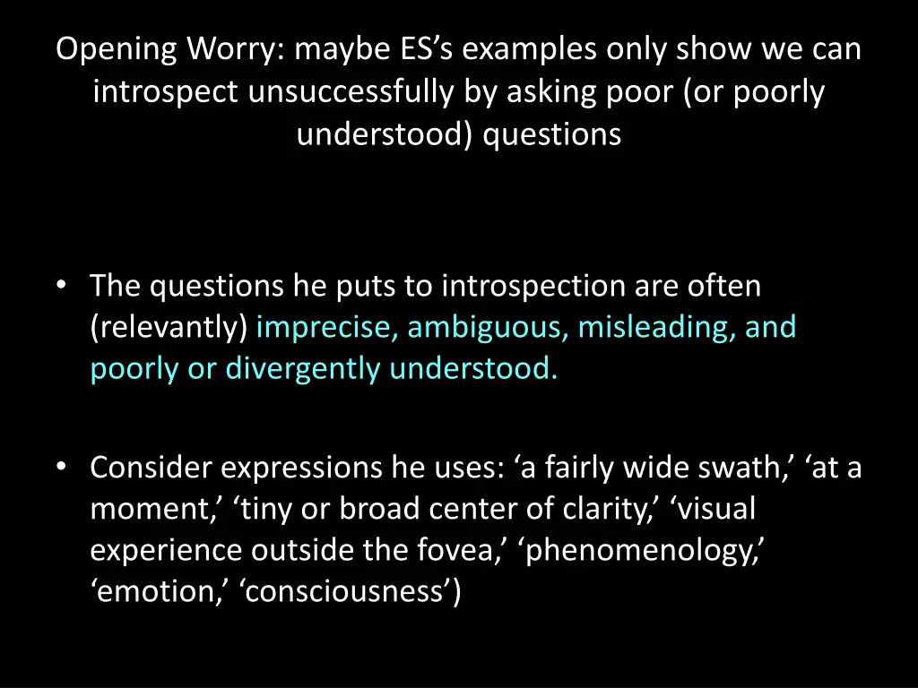 opening worry maybe es s examples only show