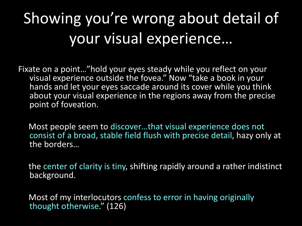 showing you re wrong about detail of your visual