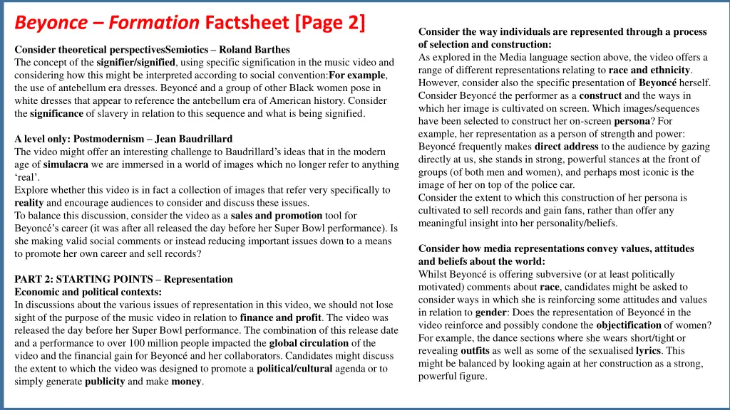 beyonce formation factsheet page 2